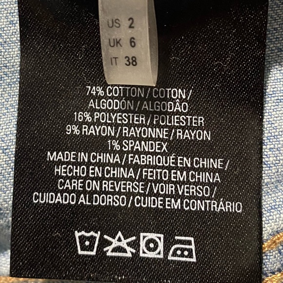 T TAHARI Woman jeans button down skirt size 2 - Picture 5 of 6